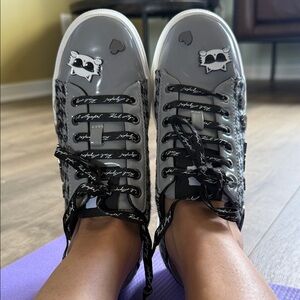 Karl Lagerfeld Gray and Black Women's Sneakers